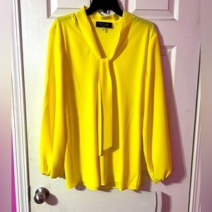 Black Label Evan Piconne Lemonchello blouse with a way to tie a bow at the neck